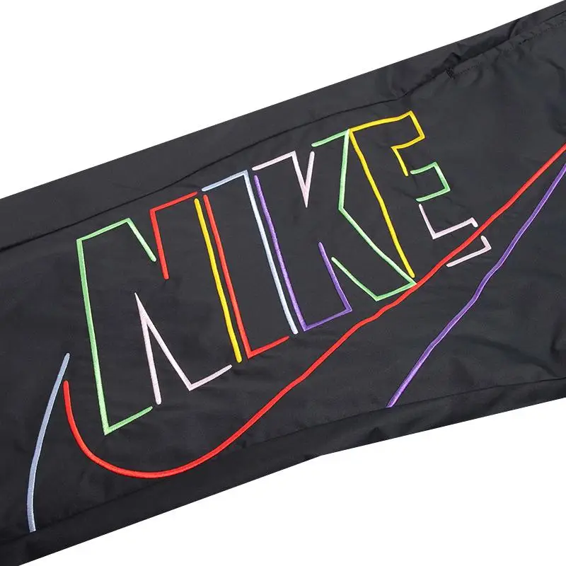 Joggers casual in tessuto Nike con logo grande da uomo Pantaloni Nero DX0622-010 S miniatura 3