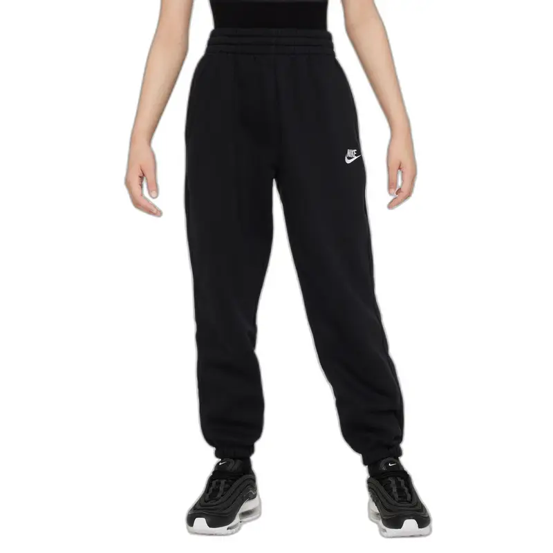 Joggers da ragazza Nike Club Fleece Loose LBR Noir