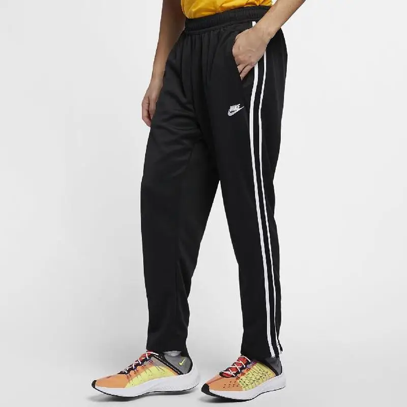 Joggers in maglia con zip alla caviglia e striscia laterale Nike Uomo Pantaloni Nero AR2247-010 XL miniatura 4