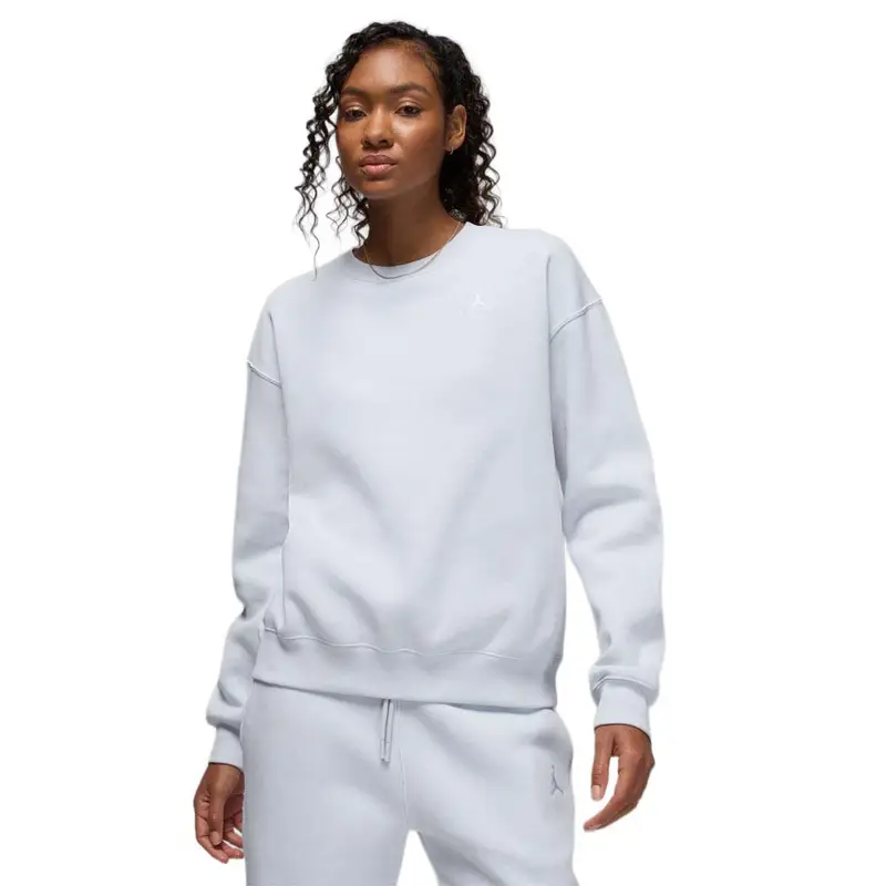 Jordan Brooklyn Felpa Girocollo Bianco Donna S