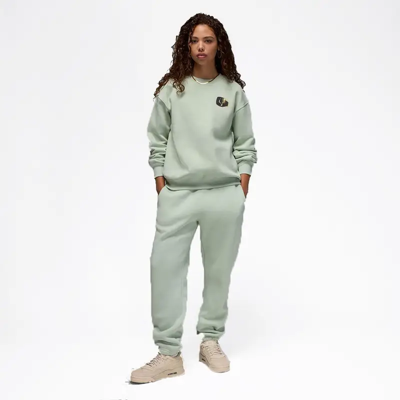 Jordan Brooklyn Felpa Girocollo Verde Donna S
