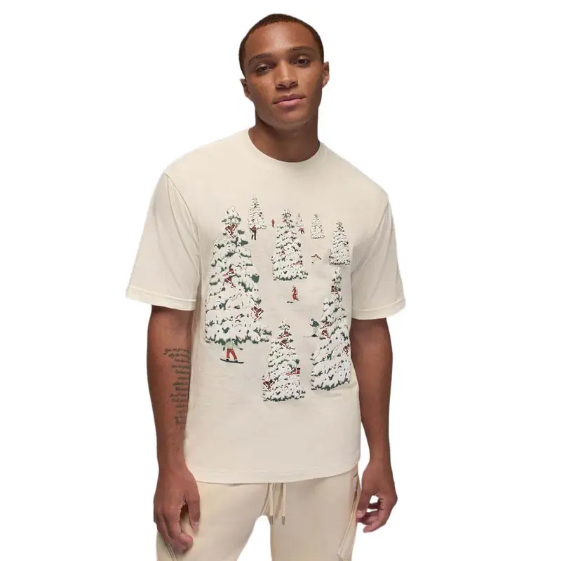 Jordan Brooklyn T-Shirt Holiday Gfx Bianco Uomo L