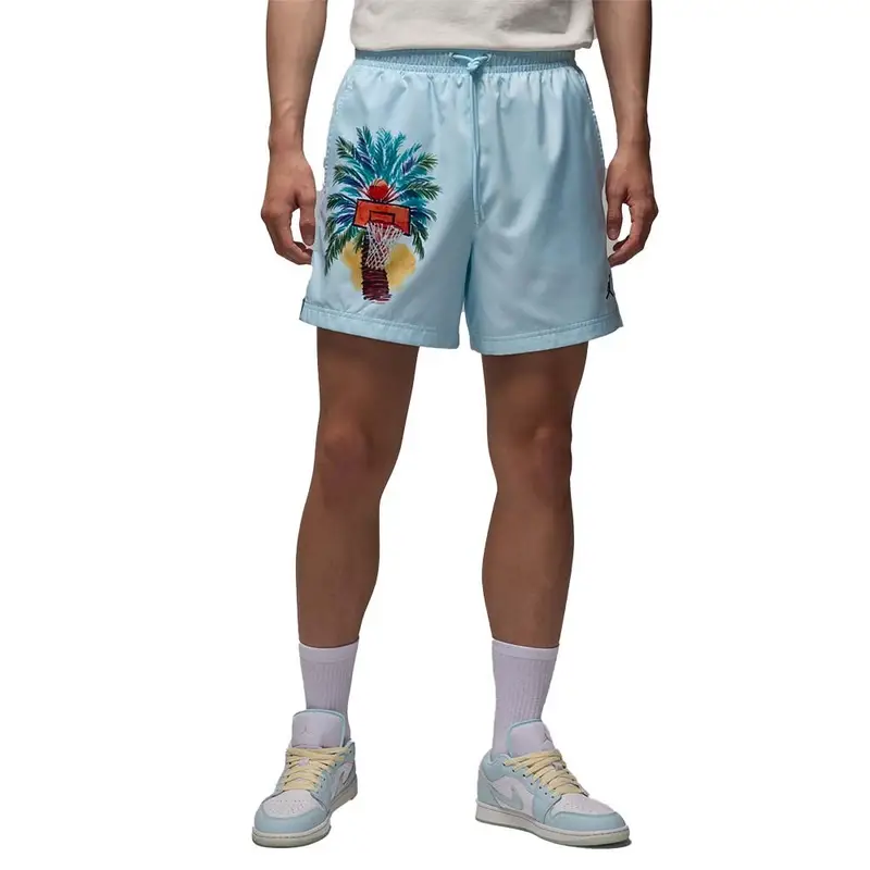 Jordan Essentials Shorts Fantasia Foglie Azzurro Uomo S