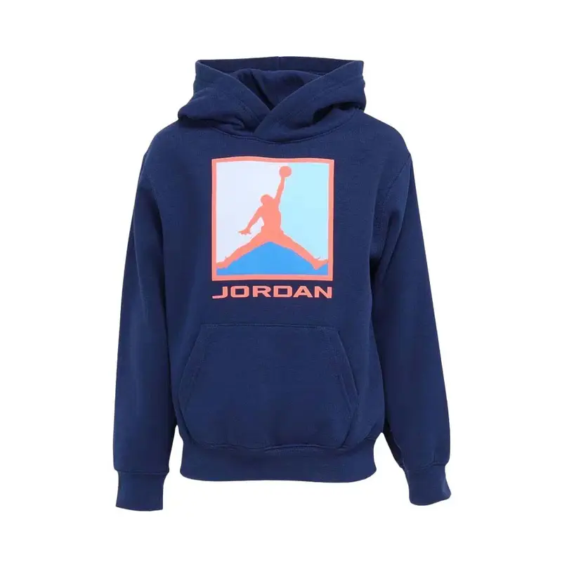 Jordan Felpa Con Cappuccio Baseline Blue Bambino 8/10 Anni