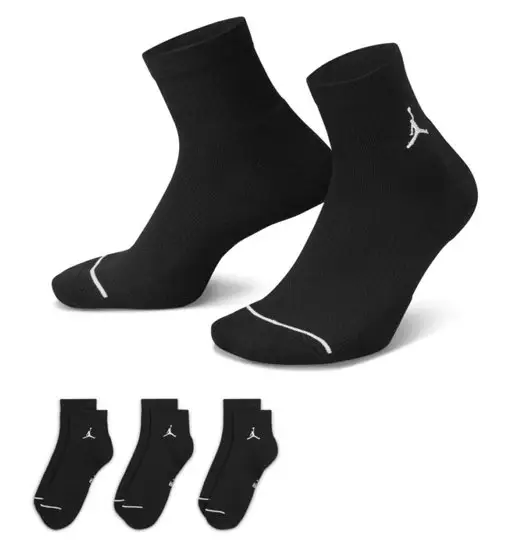 Jordan Everyday Ankle Socks 3P - calzini - unisex Black