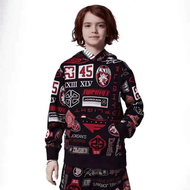 Jordan Mj Essential Felpa Con Cappuccio Nero Ragazzo 10/12 Anni