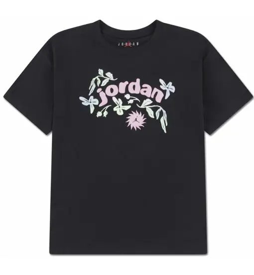 Puff Floral Jr - T-shirt - ragazza Black