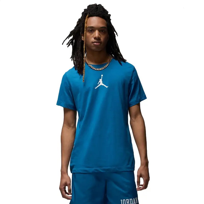 Jordan T-Shirt Logo Centrale Blu Uomo XL