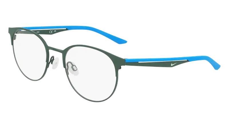 Nike Junior NIKE 4643 301 Montature da vista Metallo Verde Rotonda Normale Normale