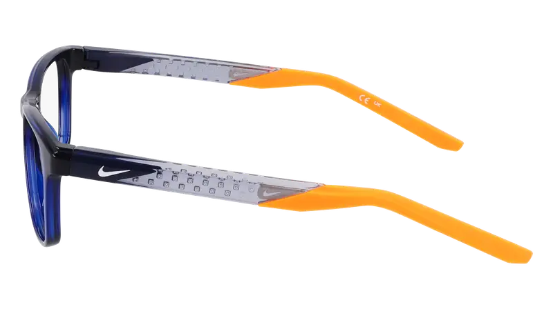 Nike Junior NIKE 5058 410 Montature da vista Bio-iniettato Blu Squadrata Normale Normale miniatura 3