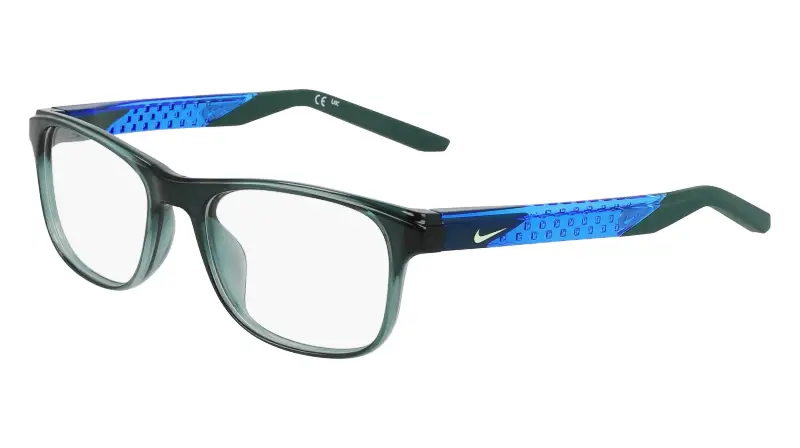 Junior NIKE 5059 301 Montature da vista Bio-iniettato Verde Squadrata Normale Normale