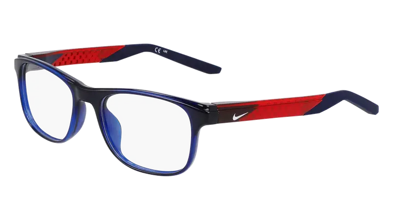 Nike Junior NIKE 5059 410 Montature da vista Bio-iniettato Blu Squadrata Normale Normale