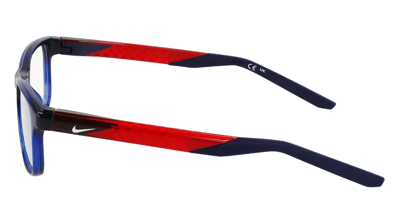 Nike Junior NIKE 5059 410 Montature da vista Bio-iniettato Blu Squadrata Normale Normale miniatura 3