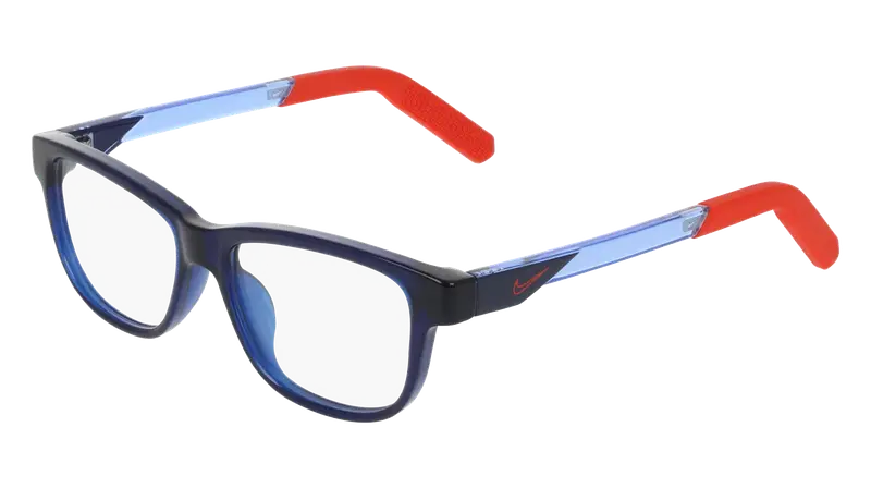 Nike Junior NIKE 5065 410 Montature da vista Bio-iniettato Blu  Squadrata Normale