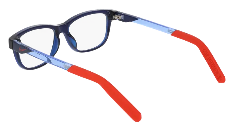 Nike Junior NIKE 5065 410 Montature da vista Bio-iniettato Blu Squadrata Normale miniatura 3