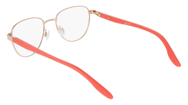 Nike Junior NIKE 5401 780 Montature da vista Oro Cat Eye Normale miniatura 3