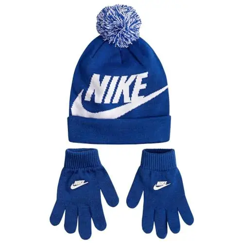 Nike Kids NAN Swoosh Pom Beanie GLV Set