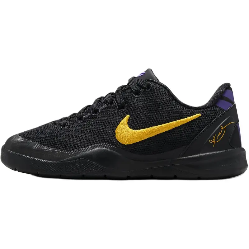 Kobe 8 PS Lakers Away Scarpe da Ginnastica Bambino Nero Oro University Bianco FN0267-002 33 5