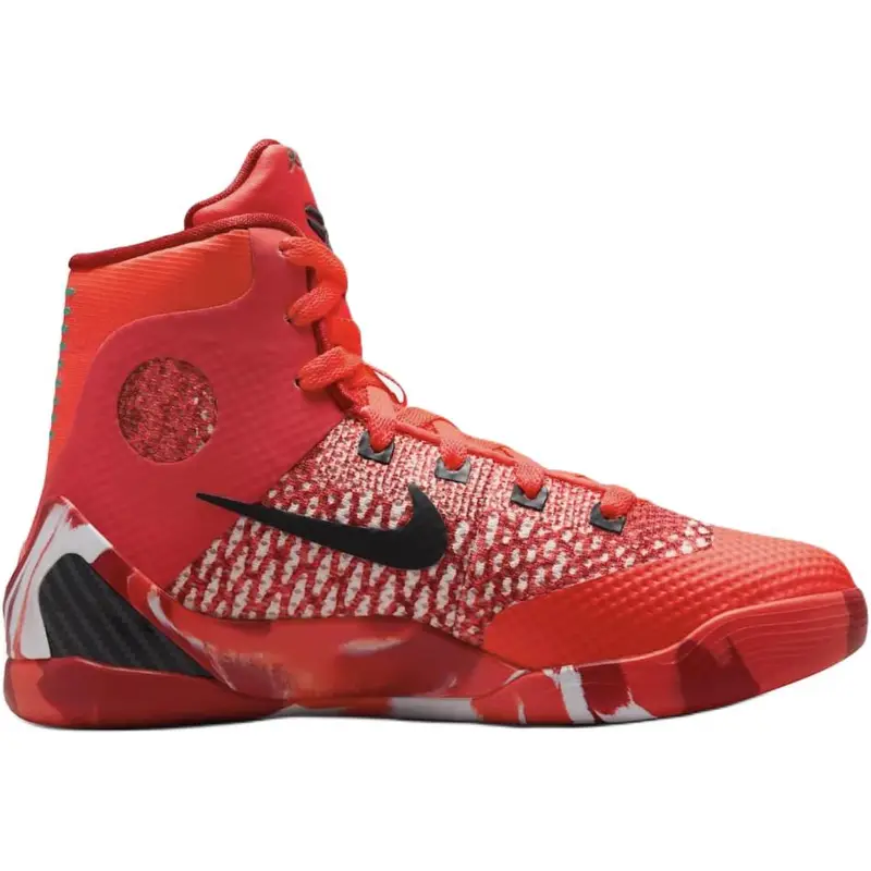 Kobe 9 Elite GS Natale 2024 Sneakers Bambino Rosso Cremisi Brillante Nero HJ9446-600 32 miniatura 3