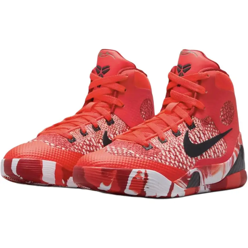 Kobe 9 Elite GS Natale 2024 Sneakers Bambino Rosso Cremisi Brillante Nero HJ9446-600 35 miniatura 2