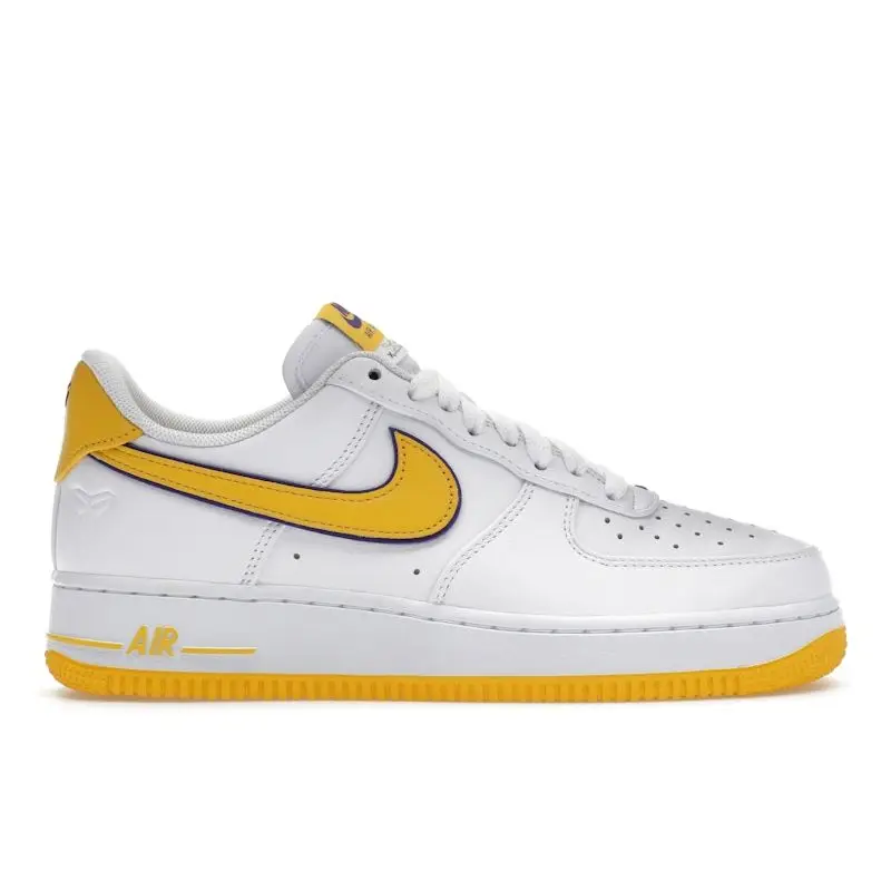 Kobe Bryant x Nike Air Force 1 Low Retro QS Lakers Casa Sneakers Unisex Giallo Bianco Varsity-Maize FZ1151-100 37 5