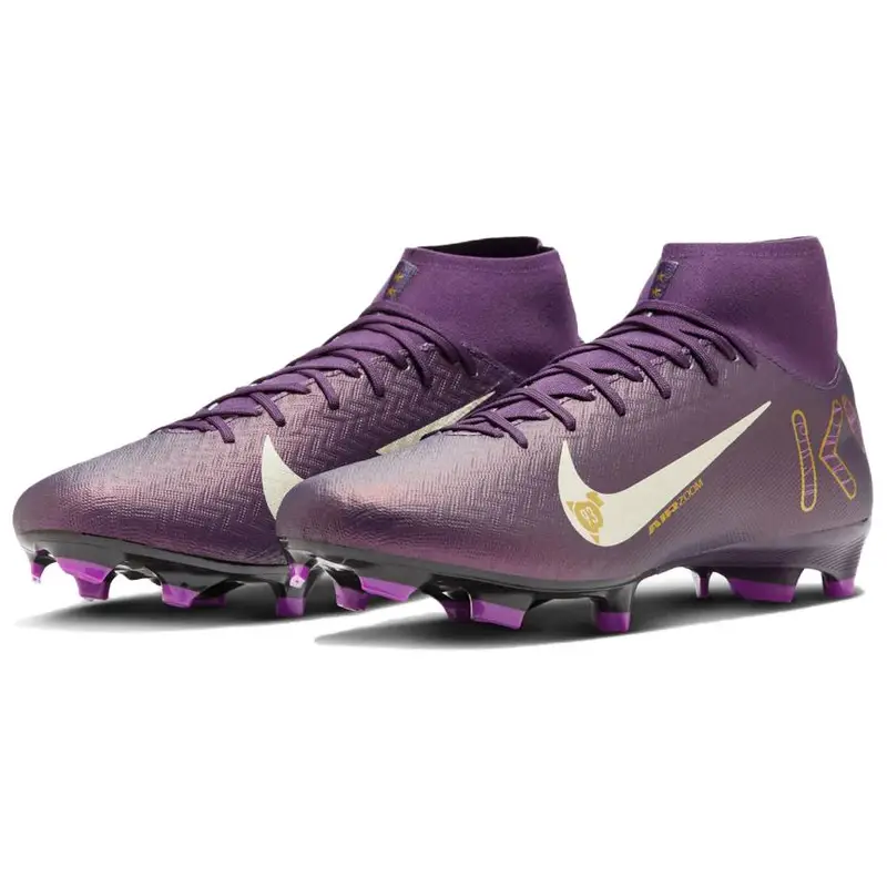 Kylian Mbappé x Nike Zoom Mercurial Superfly 10 Academy MG Viola Grandi Sneakers Unisex Avorio Pallido HJ7309-500 43 miniatura 4