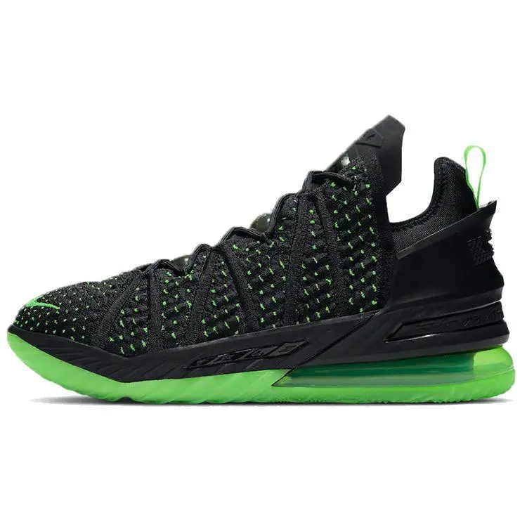 LeBron 18 EP Dunkman Sneakers da Uomo Nero Verde Elettrico CQ9284-005 42