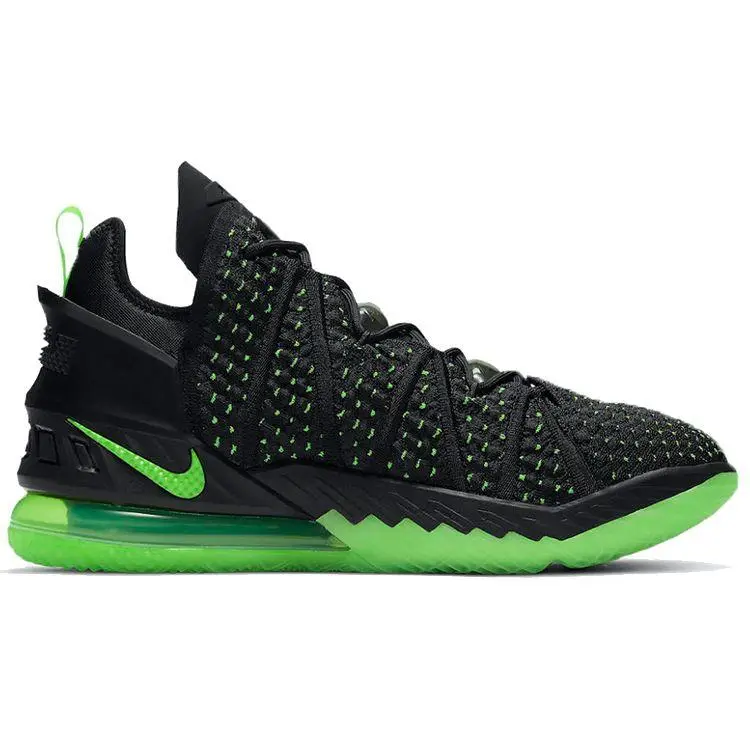 LeBron 18 EP Dunkman Sneakers da Uomo Nero Verde Elettrico CQ9284-005 43 miniatura 4