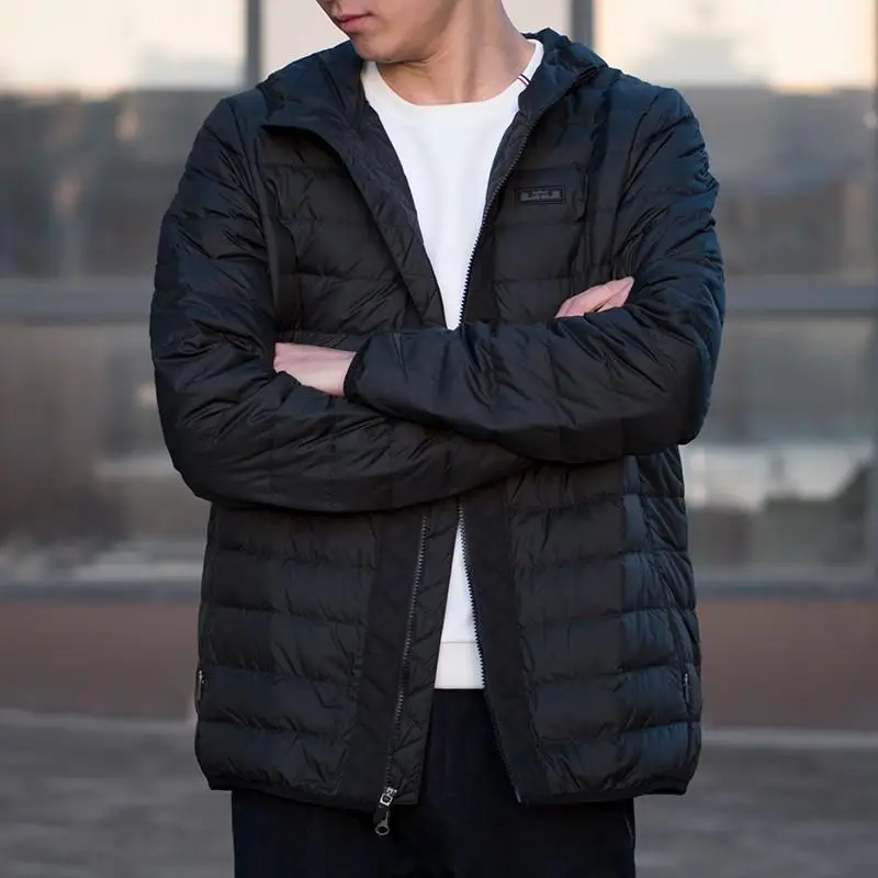 LeBron 2 James Series Giacca Piumino con Cappuccio Solida Uomo Capispalla Nero 927217-010 XXXL miniatura 5