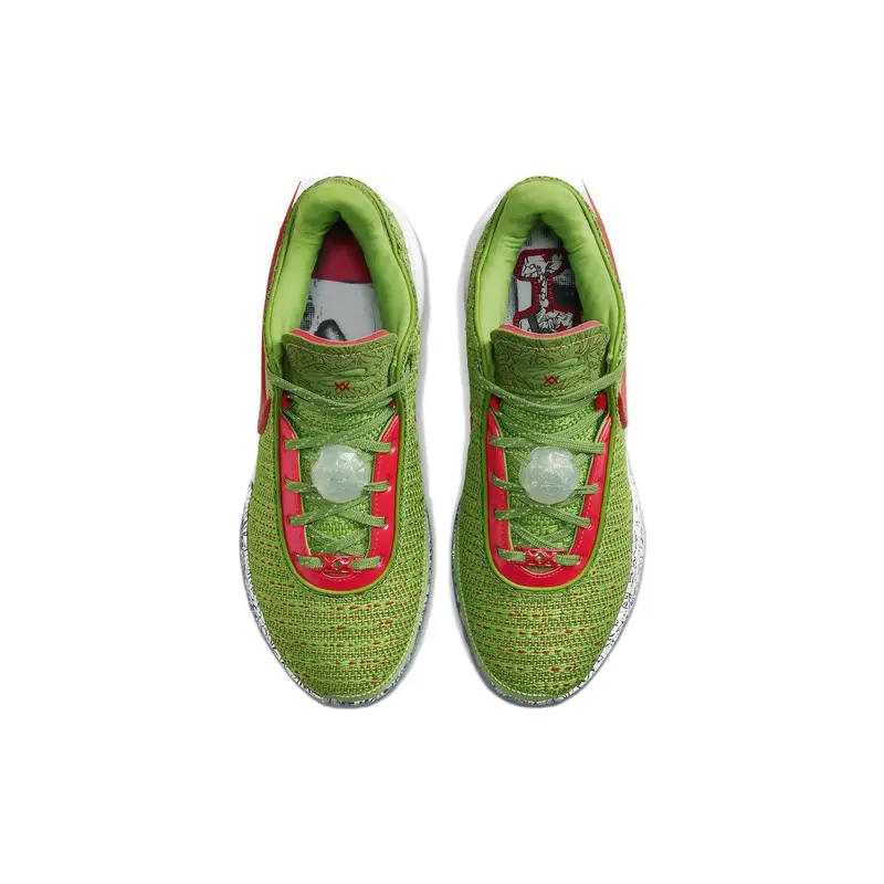 LeBron 20 EP Calza Uomo Sneakers Verde Verde Mela Rosso Università FJ4956-300 47 5 miniatura 5