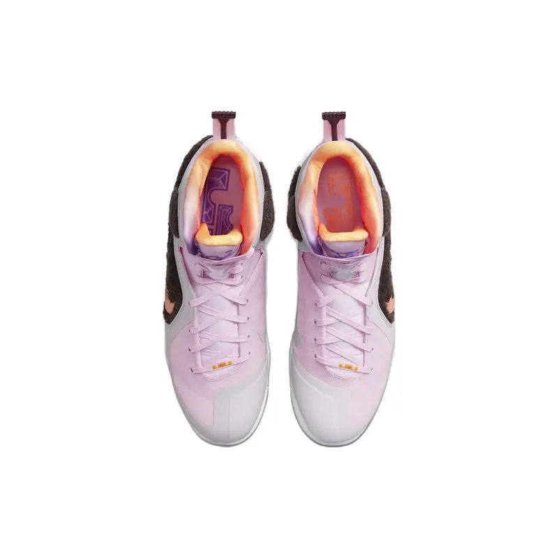 LeBron 9 Rosa Regale Scarpe da Uomo Multicolor Marrone Velluto DJ3908-600 40 miniatura 3