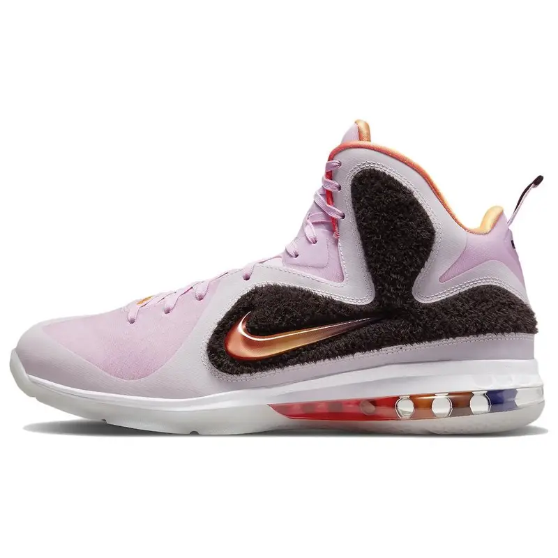 LeBron 9 Rosa Regale Scarpe da Uomo Multicolor Marrone Velluto DJ3908-600 45 5