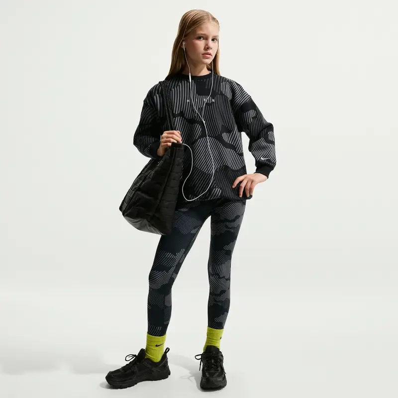 Leggings da bambina Nike ONe Noir