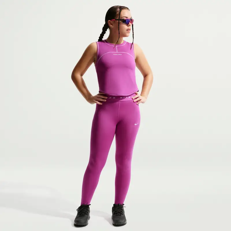 Leggings da bambina Nike Pro Rose