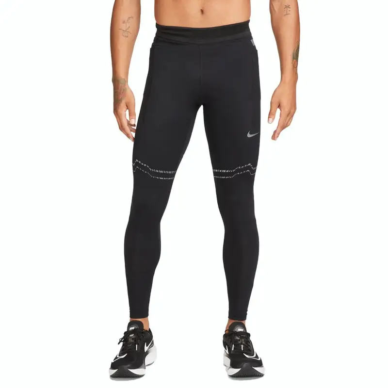 Leggings Running Division Nero Reflective Nero Uomo L