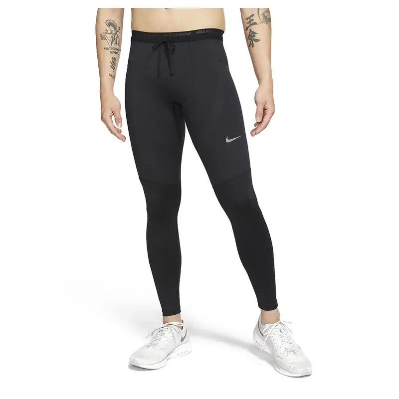 Leggings Running Phenom Elite Nero Reflective Argento Uomo XL
