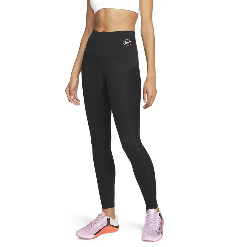 Leggings Sportivi Tight Icon Clash Nero Rosa Donna XS