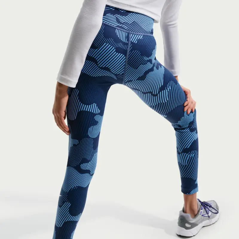 Leggings stampati per ragazza Nike One Bleu