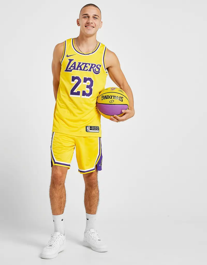 Los Angeles Lakers Icon Edition Swingman Men Nike NBA Shorts, giallo