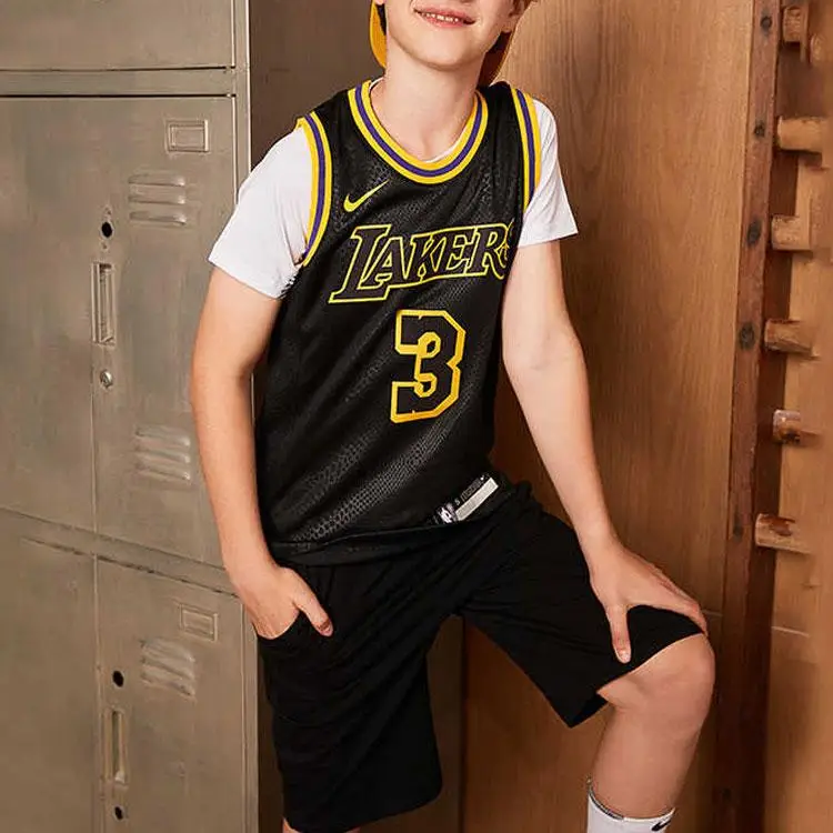 Los Angeles Lakers No. 23 LeBron James Maglia da basket giovanile senza maniche Maglia unisex Nera 3Z2B7BY1P-LAKJL S miniatura 4