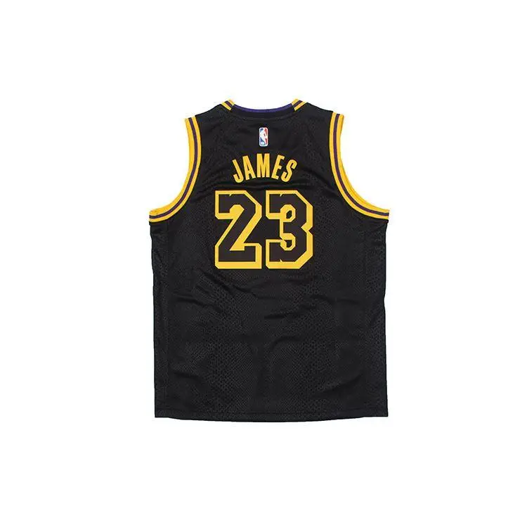 Los Angeles Lakers No. 23 LeBron James Maglia da basket giovanile senza maniche Maglia unisex Nera 3Z2B7BY1P-LAKJL S miniatura 5