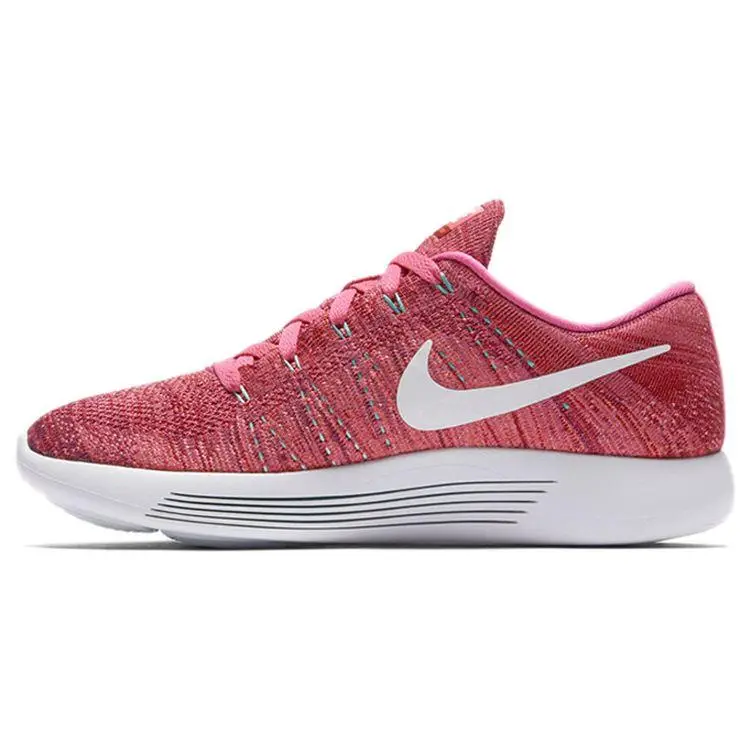 LunarEpic Flyknit Comodo Versatile Tessuto Assorbimento degli Urti Antiscivolo Basso Scarpe da Corsa Maratona Donna sneaker Rosa Bianco 843765-601 38 5