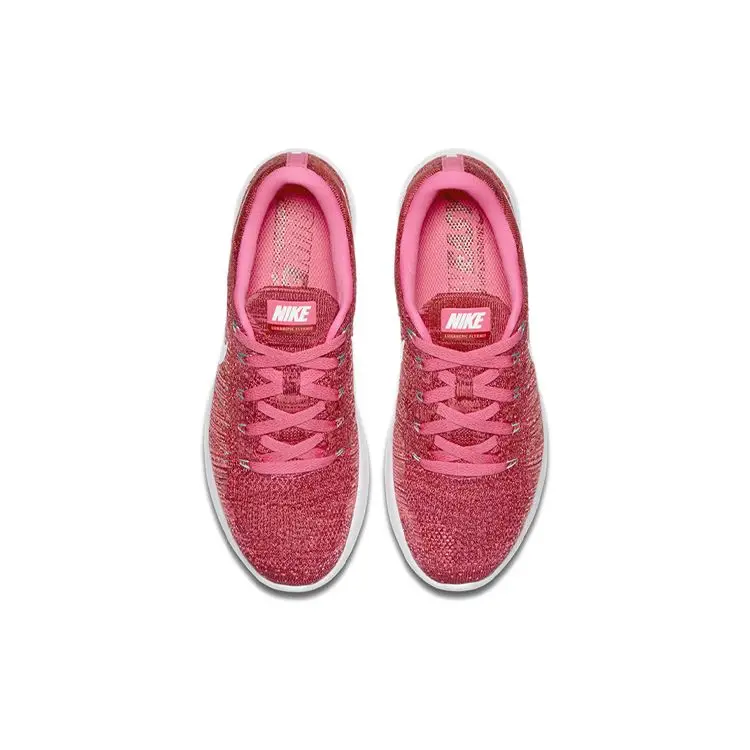 LunarEpic Flyknit Comodo Versatile Tessuto Assorbimento degli Urti Antiscivolo Basso Scarpe da Corsa Maratona Donna sneaker Rosa Bianco 843765-601 38 miniatura 3
