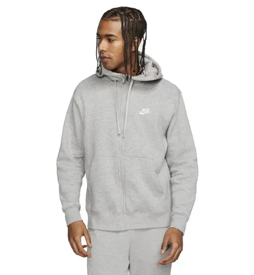 M Nsw Club Fz B - felpa con cappuccio - uomo Grey