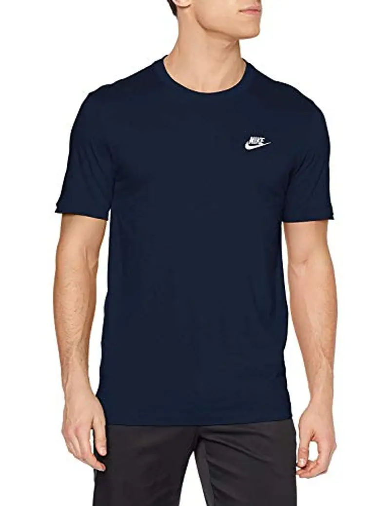Nike M Nsw Club Tee Maglietta, Obsidian White, L Uomo