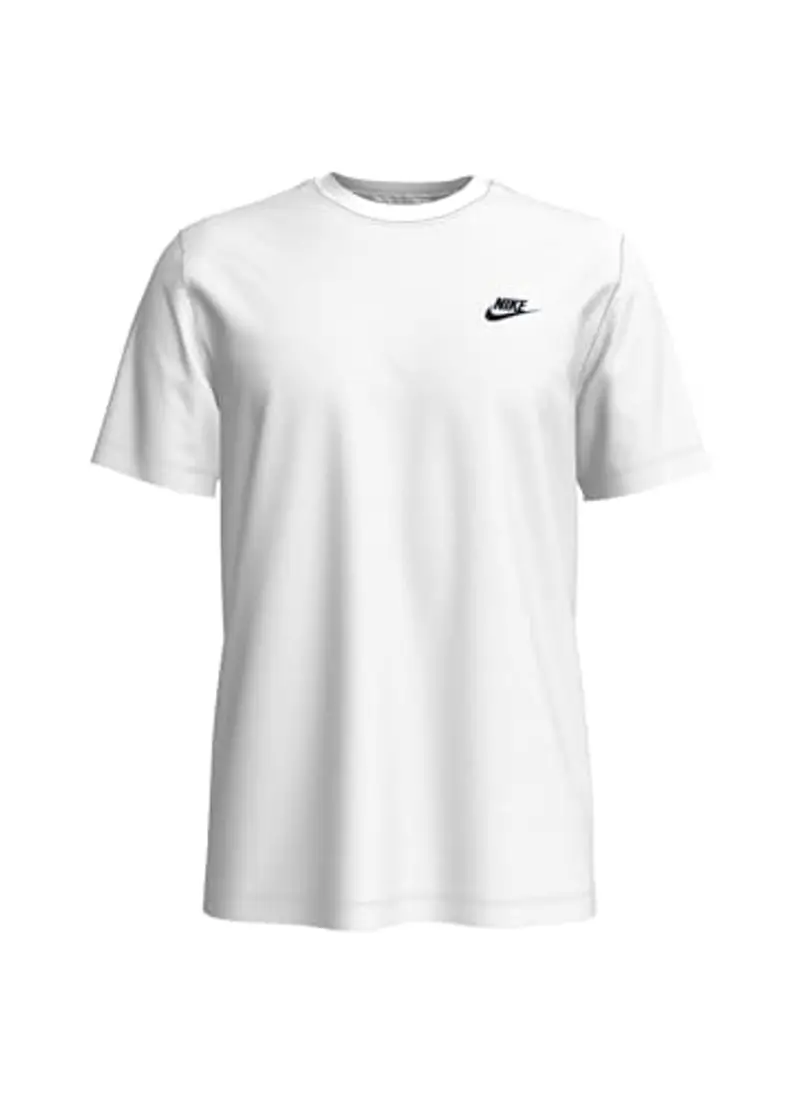 NIKE Maglietta M NSW Club Tee, Bianco/Nero, Taglia M Uomo