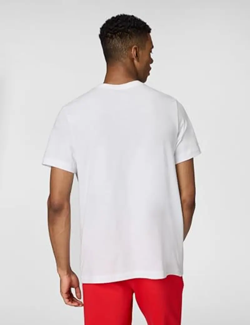 Nike M Nsw Club Tee Maglietta, White Black University Red, M Uomo miniatura 3