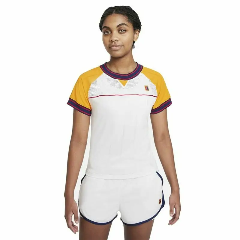 Maglia a Maniche Corte Donna Nike Court Dri-Fit Slam Bianco | Nike