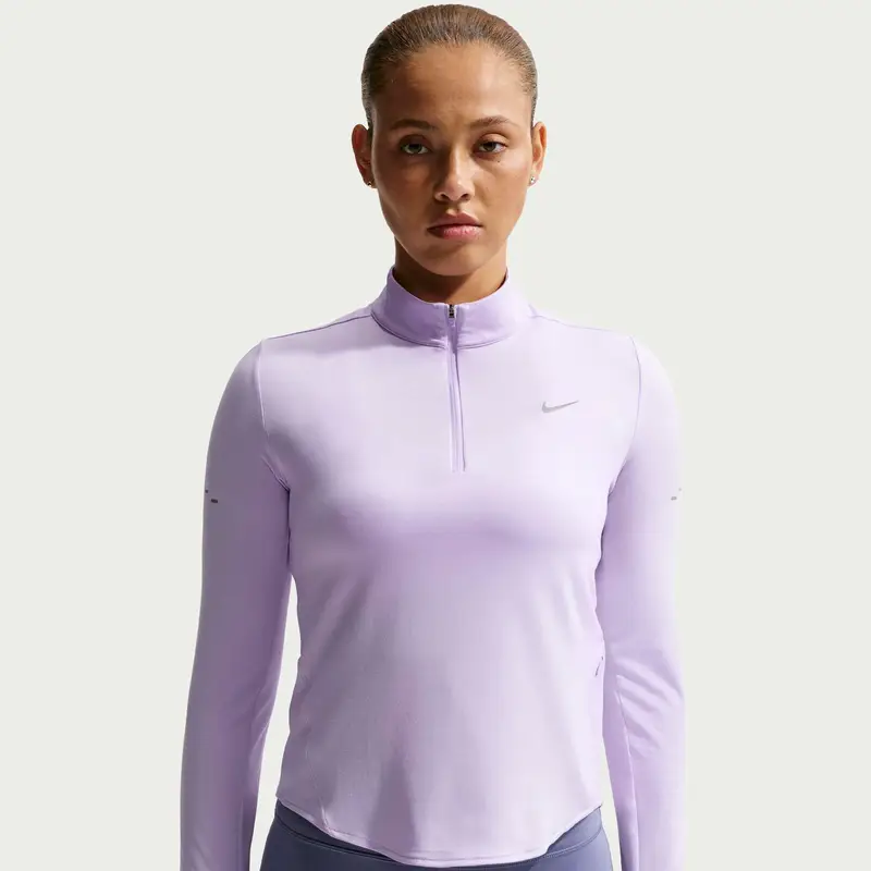 Maglia a maniche lunghe con 1/4 di zip da donna Nike Swift Violet