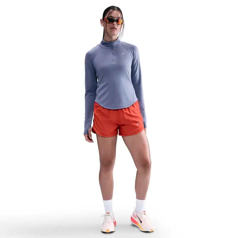 Maglia a maniche lunghe con zip a 1/4 da donna Nike Tempo Flash Bleu